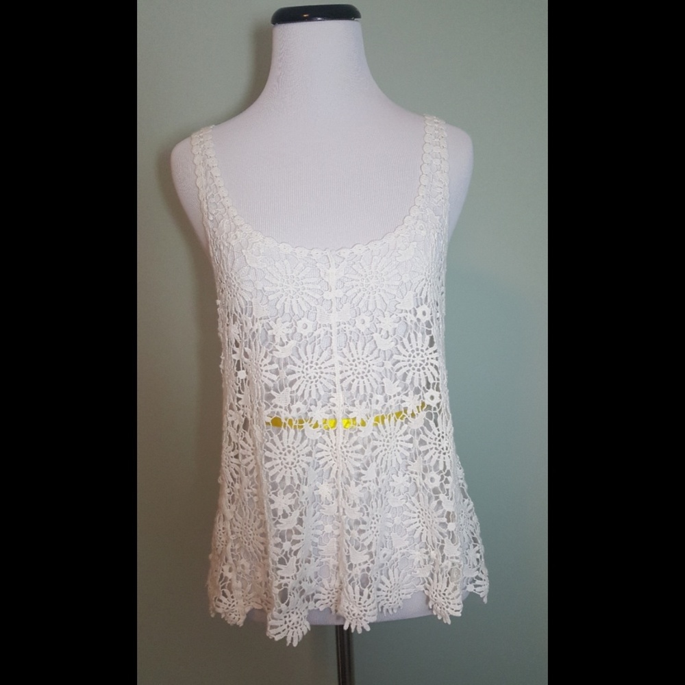 Say what crocheted tank top